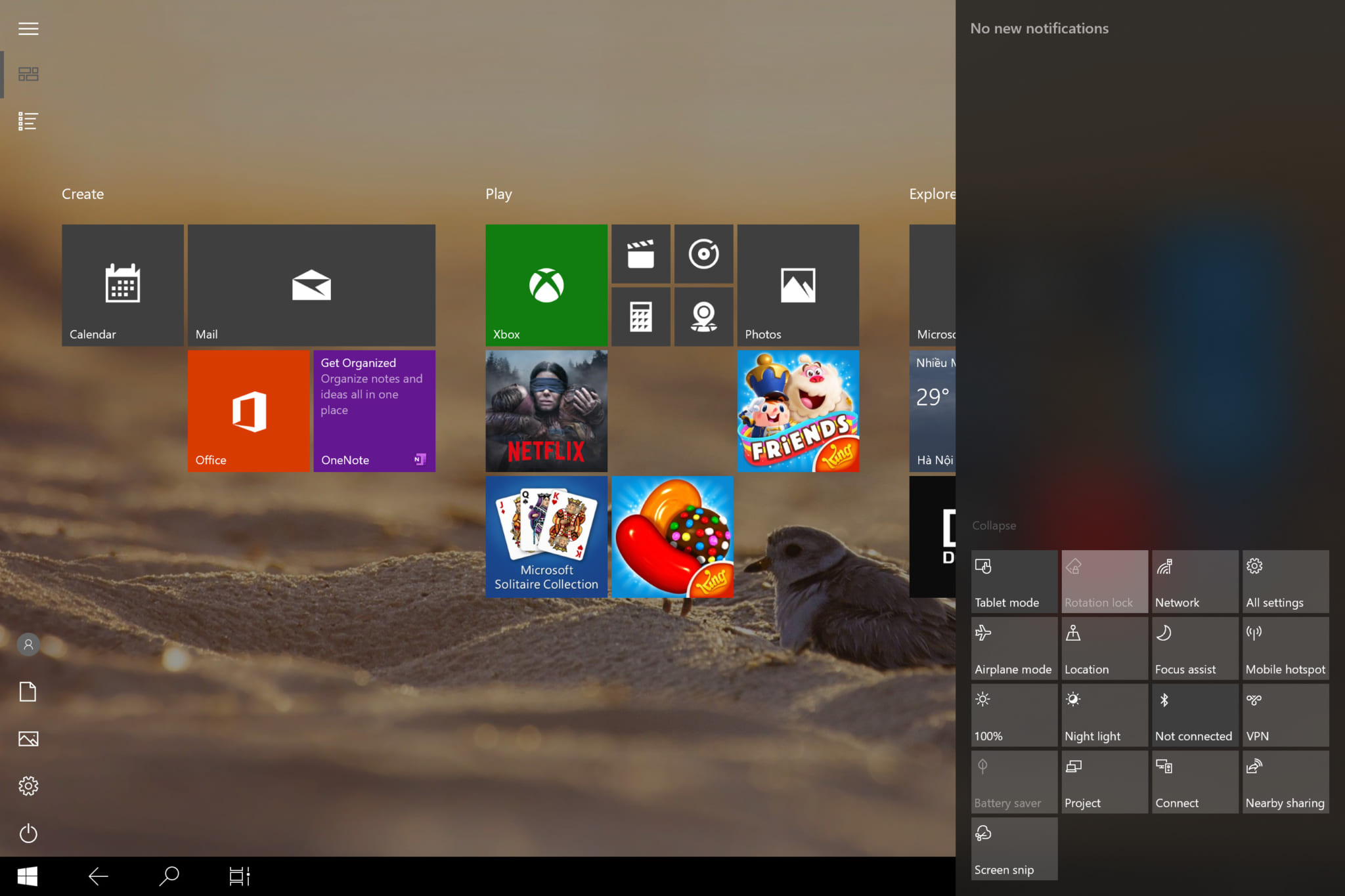 Hướng dẫn bật/tắt chế độ Tablet trên Surface Pro chạy Windows 10 6 che do tabet 5