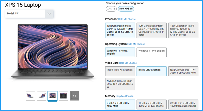 Dell XPS 15 và XPS 17 2022 Màn hình cảm ứng 4K, Card đồ họa Nvidia 3 laptop xps 15 2022 2